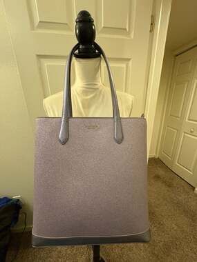 Kate Spade New York K9338 Lilac Tinsel Glitter Tote Bag